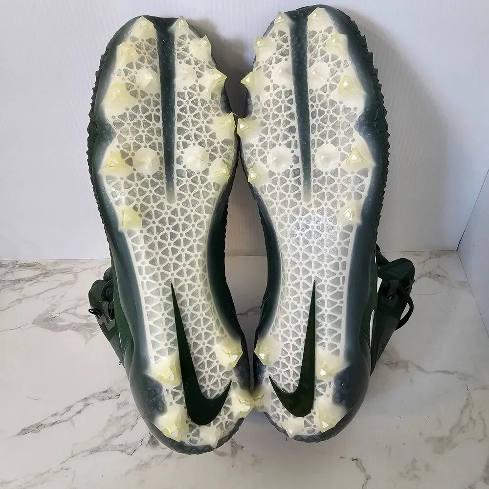 Nike Force Savage Pro Mid TD Football Cleat Green/White Men’s Size 17 918346-313